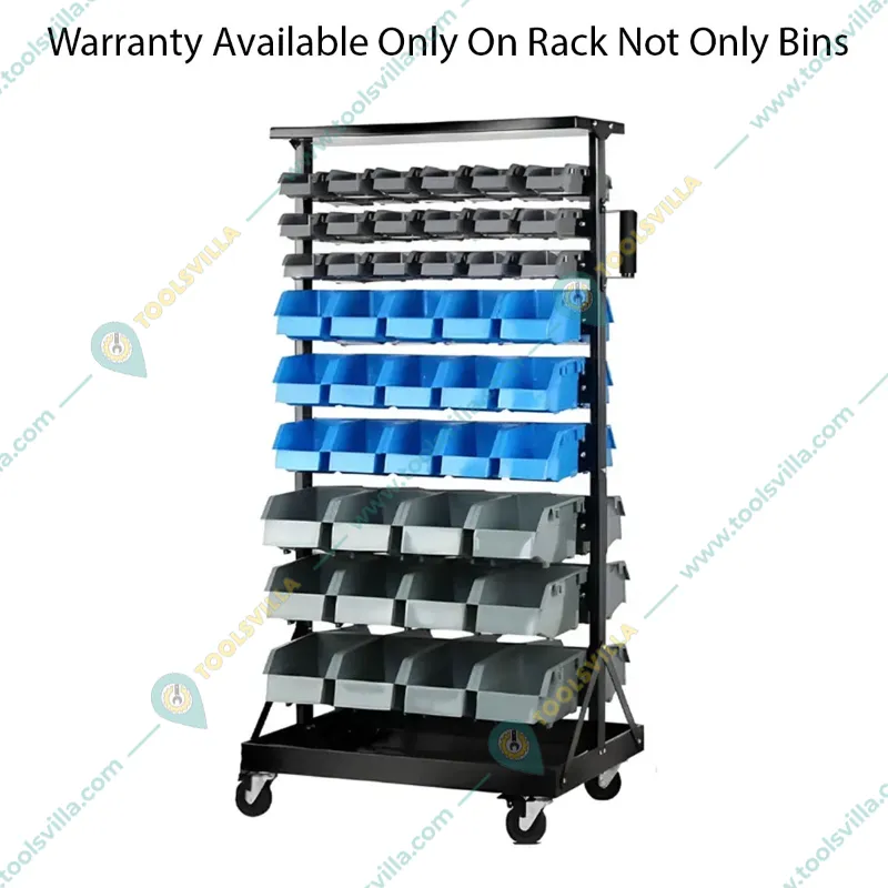 Suwas Trolley 8 Kg Load Capacity Per Shelf Powder Coated Bin Handling Trolley With Bins (Warranty-1 Year) (SU-BST-001-1)