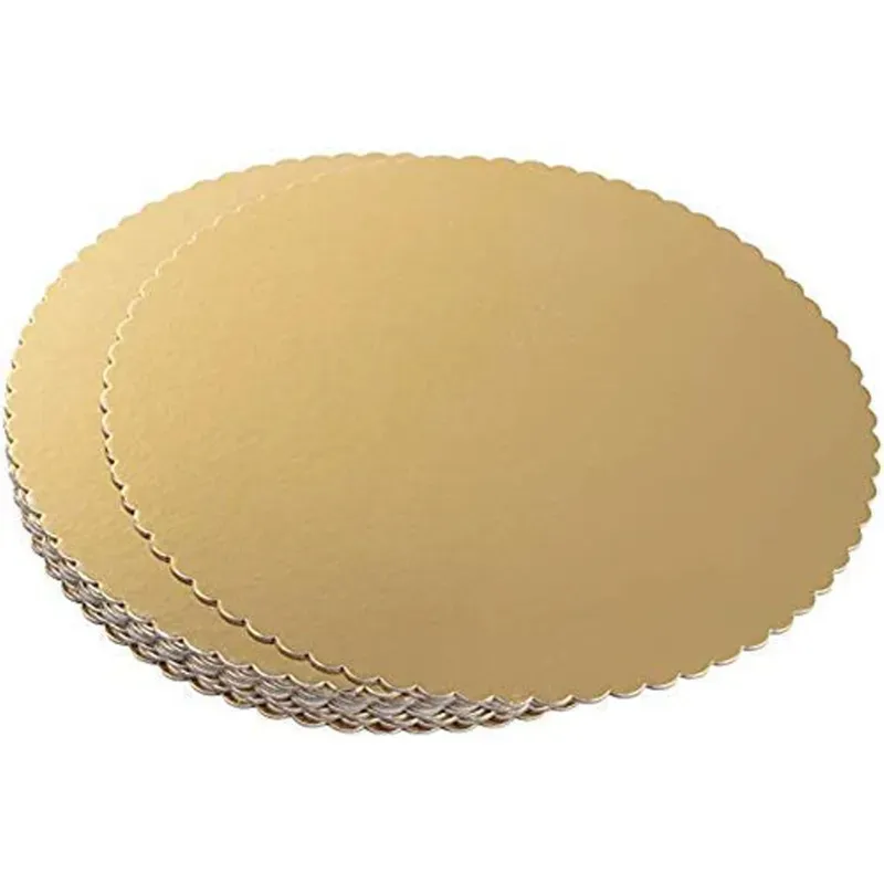 Pack of 50 Biodegradable 10 inch Round Cake Base/ Cake Board /Cake Tray for Restaurants, Bakery & Home 