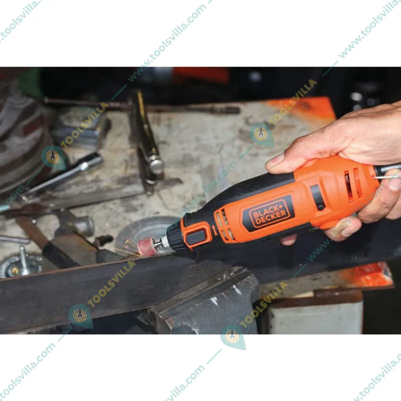BLACK+DECKER 180 Watt 220V Multi-Purpose Rotary Tool with Accessories, 35000 RPM (‎RT18KA-IN)