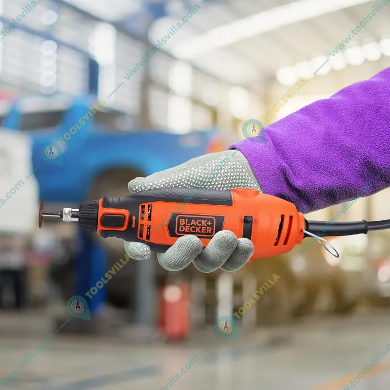 BLACK+DECKER 180 Watt 220V Multi-Purpose Rotary Tool with Accessories, 35000 RPM (‎RT18KA-IN)