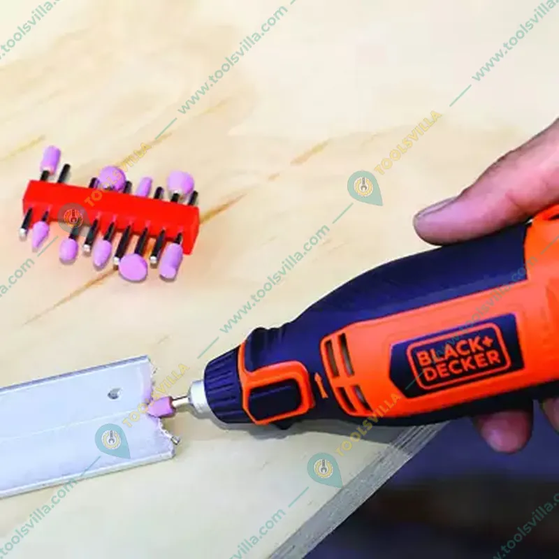 BLACK+DECKER 180 Watt 220V Multi-Purpose Rotary Tool with Accessories, 35000 RPM (‎RT18KA-IN)