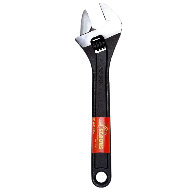 Globus 10 inches (250 mm) Black Forged Adjustable Steel Wrench (367)