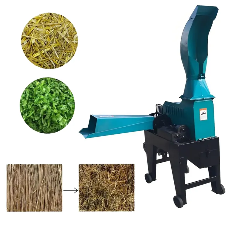 Heavy-Duty Blower Type Chaff Cutter/Grass Cutter Machine with 3 HP Motor, 1200 kg/hr