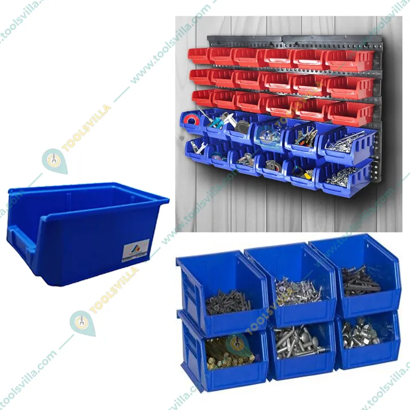 Avsar 170 x 115 x 75 mm FPO Blue Storage Bin, Premium HDPE Material (Bin-5) - Pack of 16