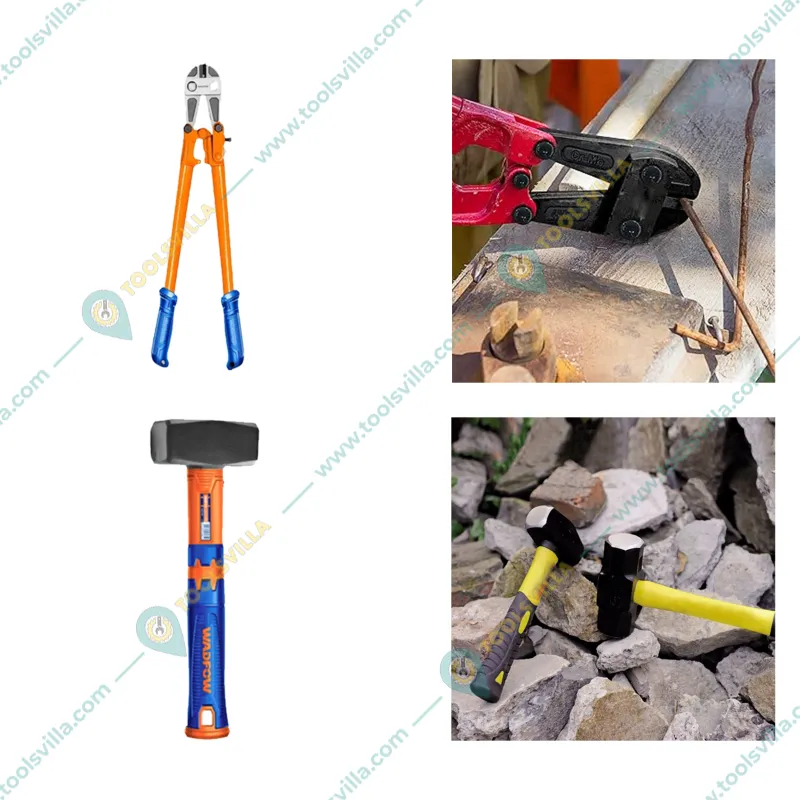 Wadfow Hand Tools Combo of 14 Inch Bolt Cutter (WBC1114 ) And 2000 gm Stoning Hammer (WHM2320)
