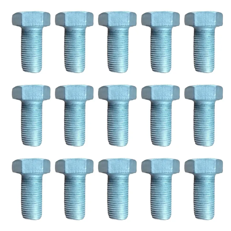 SBJ 24 Pieces of Bolt (16 x 1.5 x 150 mm) with Nylock Nut for Tractor Rotavator, NR1089