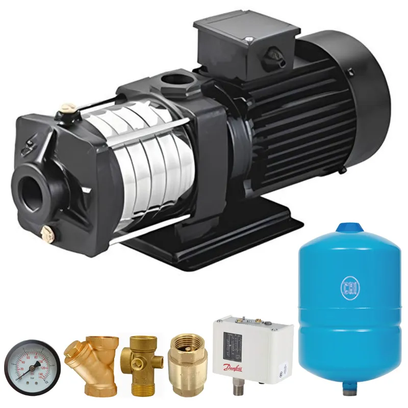CRI 1 Hp 1Phase Pressure Booster Pump With 24L Tank & Accessories For 3 BHK, 4-5 Bathrooms (MHBS-5/05)-1 Year Warranty