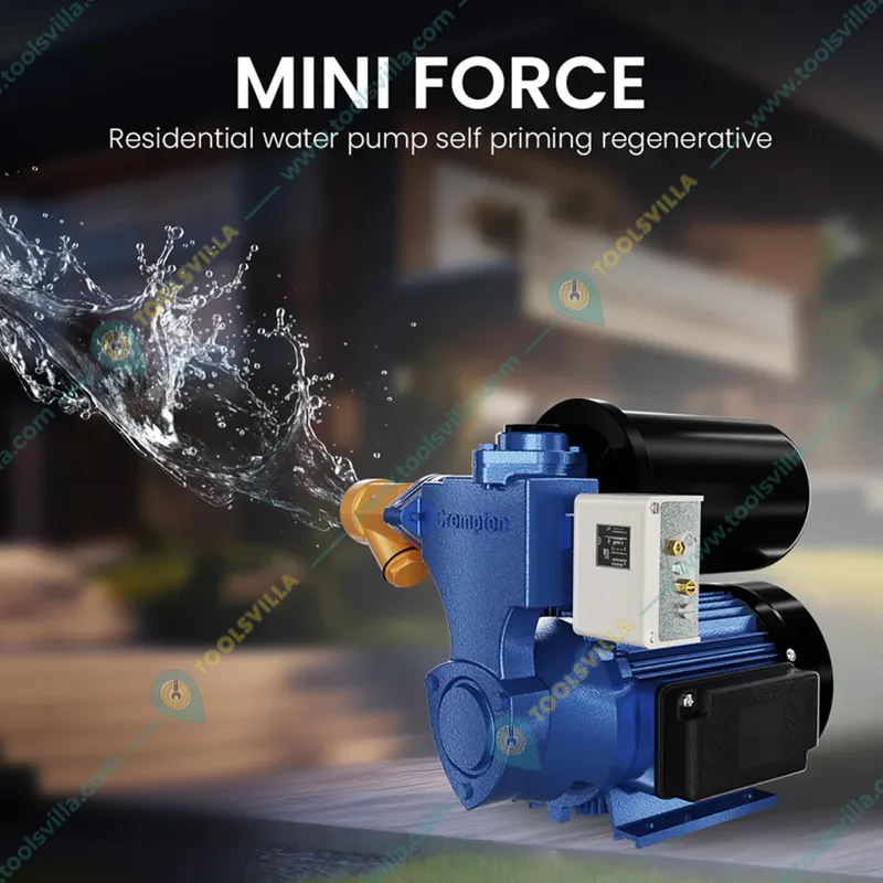 Crompton(MINI FORCE II) 0.5 HP Single Stage Booster Pump,with 1 Year Warranty