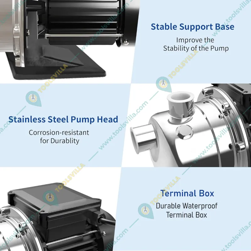 CRI 0.5Hp Single Phase SS Pressure Booster Pump With Automatic Pump Controller, 36m Head (JTS Series)- 1 Year Warranty