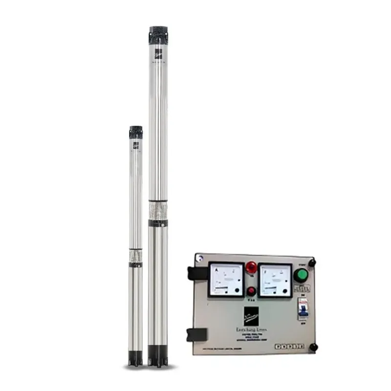Kirloskar 1HP 12 Stage 3 inch Water Filled 1Phase Submersible Pump With CP, 151ft Head 1 Year Warranty (KS3E-1012-CP)