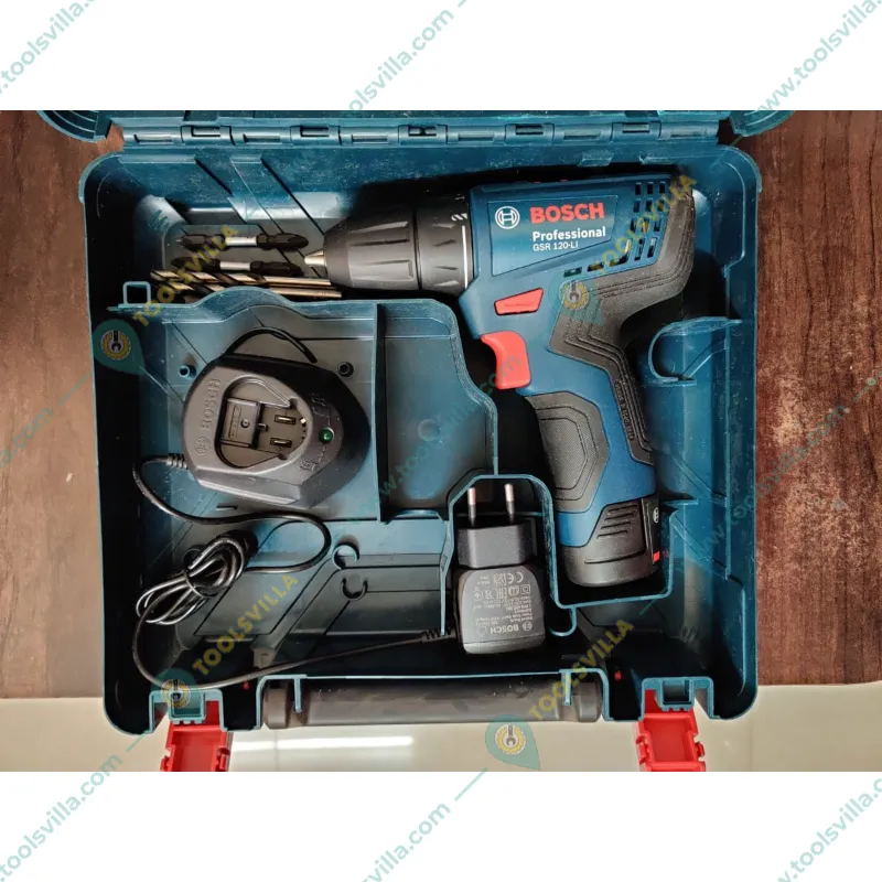 Bosch GSR 120-LI Double Battery Cordless Drill Driver 10 mm Chuck Capacity