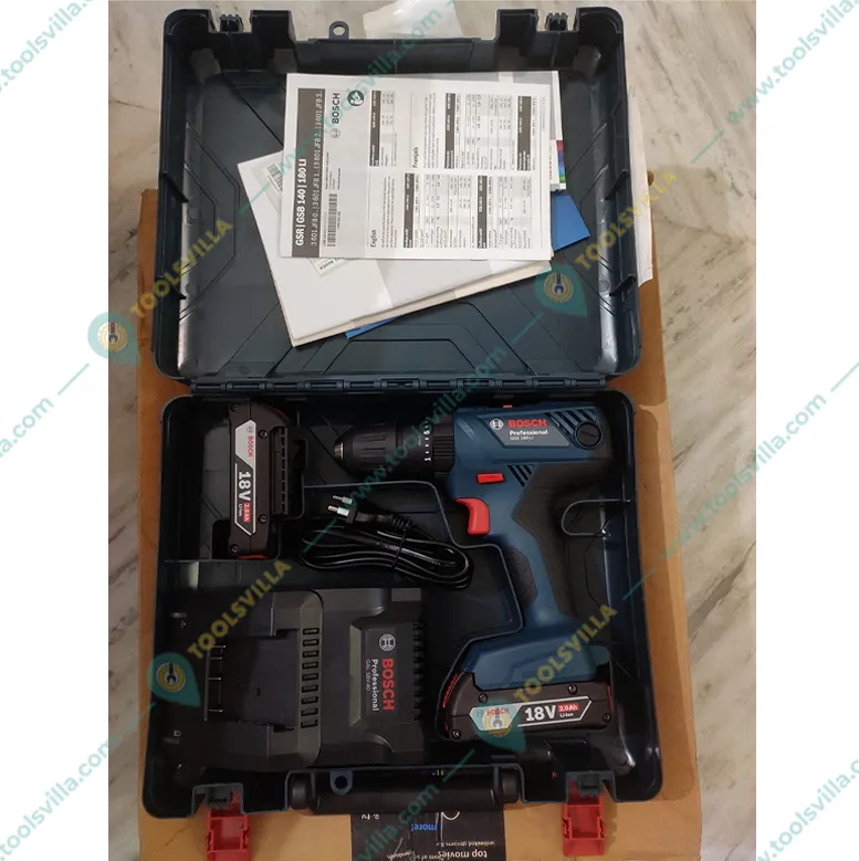 Bosch 13 mm 18V Cordless Drill Driver with Accessories (GSR 180-LI)