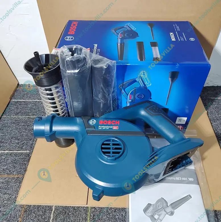 Bosch GBL 18V-120 Professional Cordless Blower with Accessories, 17000 RPM 