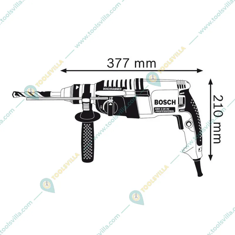 Bosch GBH 2-26 RE 26 mm Dual Mode Rotary Hammer Drill, 800 W