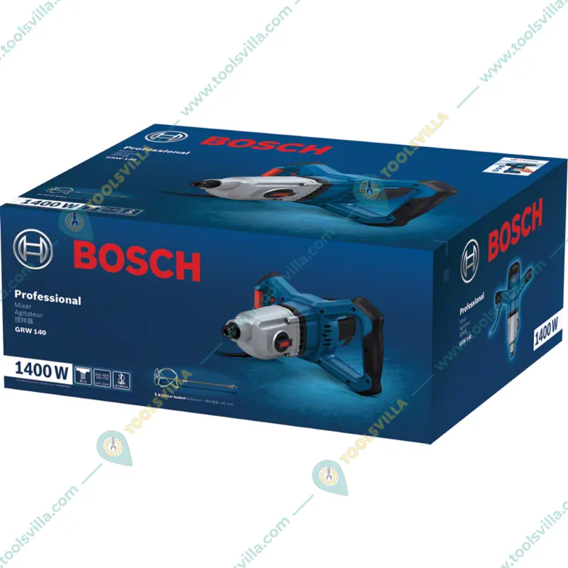 Bosch 1400 Watt Professional Paint Mixer With 140 mm Mixer Paddle Rod, 750 RPM (GRW 140)