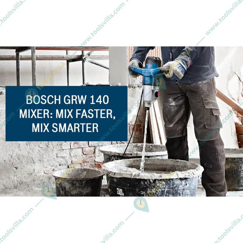 Bosch 1400 Watt Professional Paint Mixer With 140 mm Mixer Paddle Rod, 750 RPM (GRW 140)