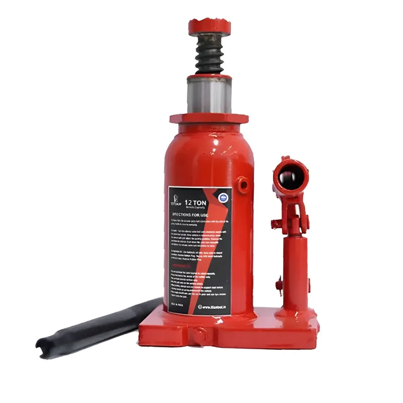 Titan 12 Ton Hydraulic Bottle Jack For SUV, Hatchback Cars, Eicher Trucks - 437 mm Maximum Lifting Height 
