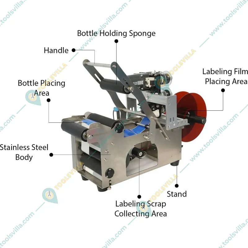 Round Bottle Label Machine 120W with Coding Printing