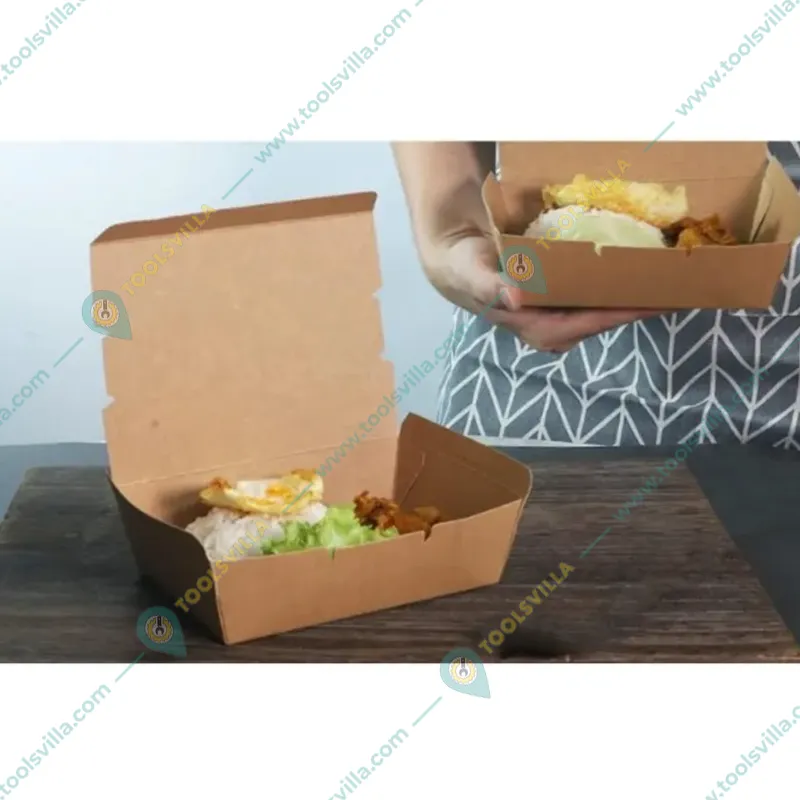 POCHEON® 50 pcs 750ml Brown Disposable Kraft Paper Boxes(Color-Brown)
