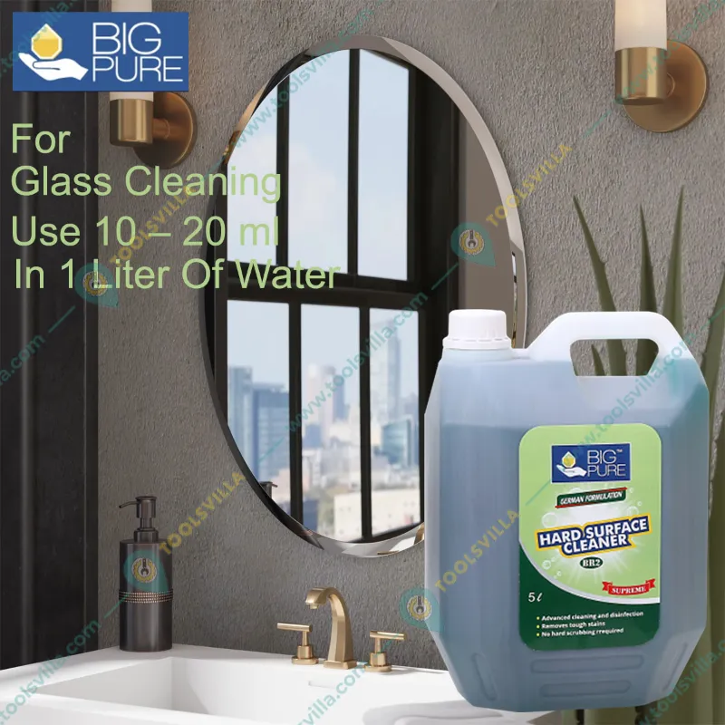 BIG Pure BR2 5L Hard Surface Cleaner Supreme to Clean Grease, Stains, Dirt, Oil on TV Cabinets, Windows, Mirrors, etc.