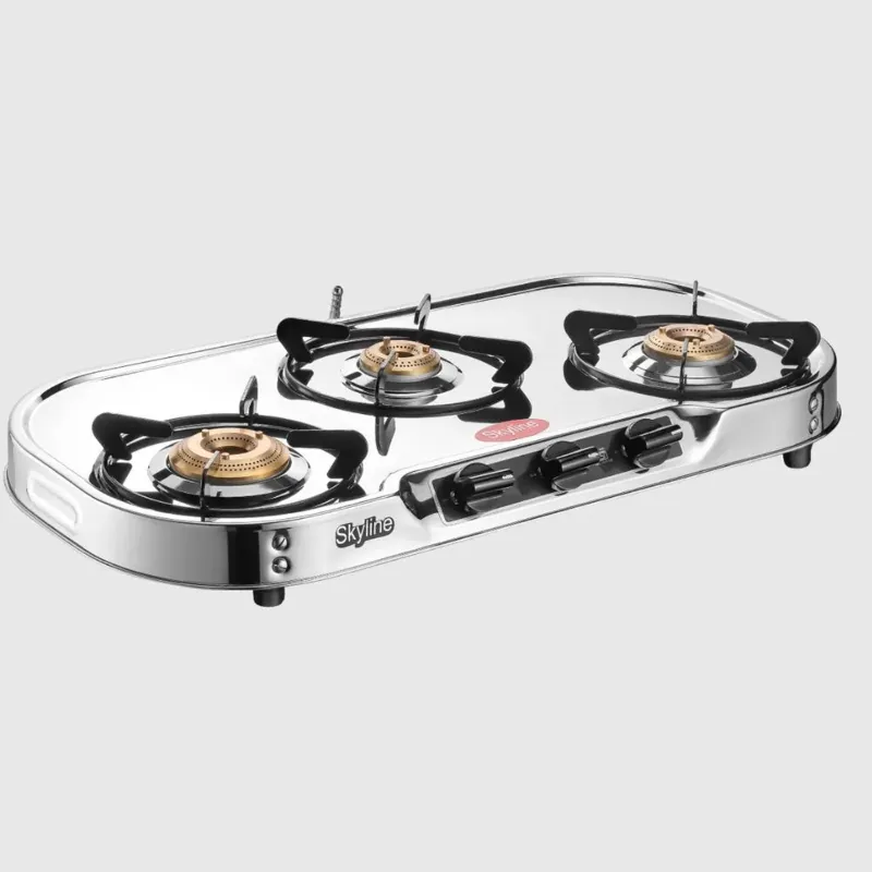 Skyline 3 Burner VTL-3113 SS Gas Stove with 1 Year Warranty