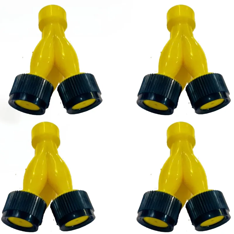 Heavy Duty Brass Thread V Type 2 Face Single Hole Nozzle For Battery Sprayer(Pack-4 Pieces)