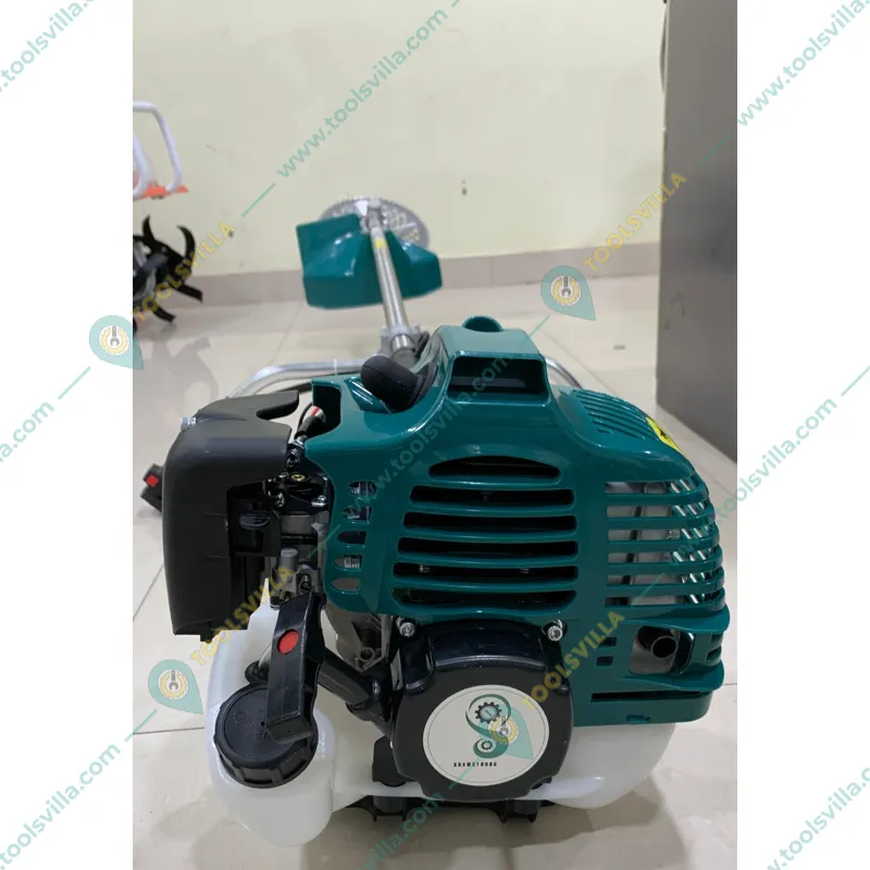 GRAMSTRONG Premium 2 Stroke 52 CC Sidepack Brush Cutter With Paddy Guard, TCT Blade, 3T Blade & Nylon Trimmer Head 