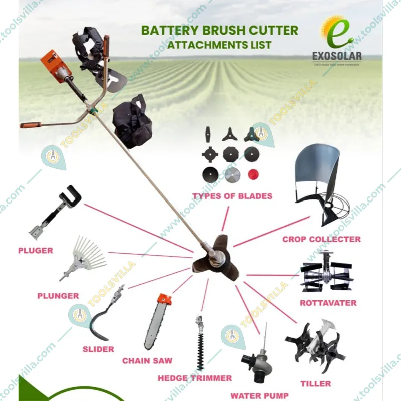 Exosolar Xtra Power 42 Volt 12 Ah Battery Operated Brush Cutter with 1 Year Warranty