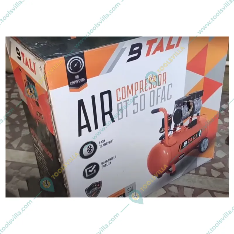 BTALI 50 Litres Oil Free Air Compressor With 1 HP Motor, 115 psi Max. Pressure and 106 LPM Air flow (BT 50  OFAC)