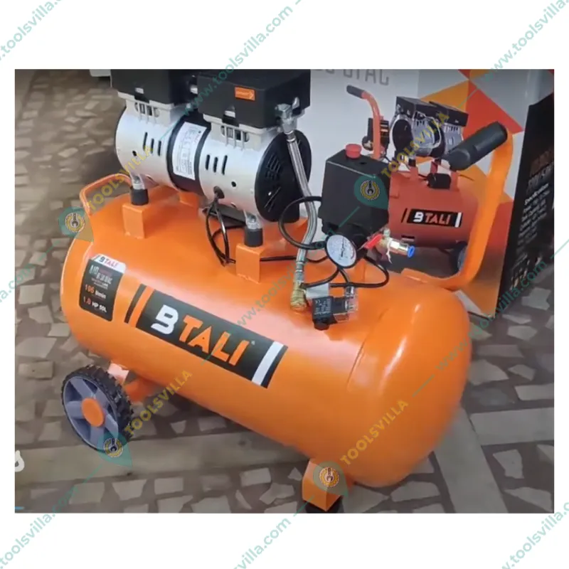 BTALI 50 Litres Oil Free Air Compressor With 1 HP Motor, 115 psi Max. Pressure and 106 LPM Air flow (BT 50  OFAC)