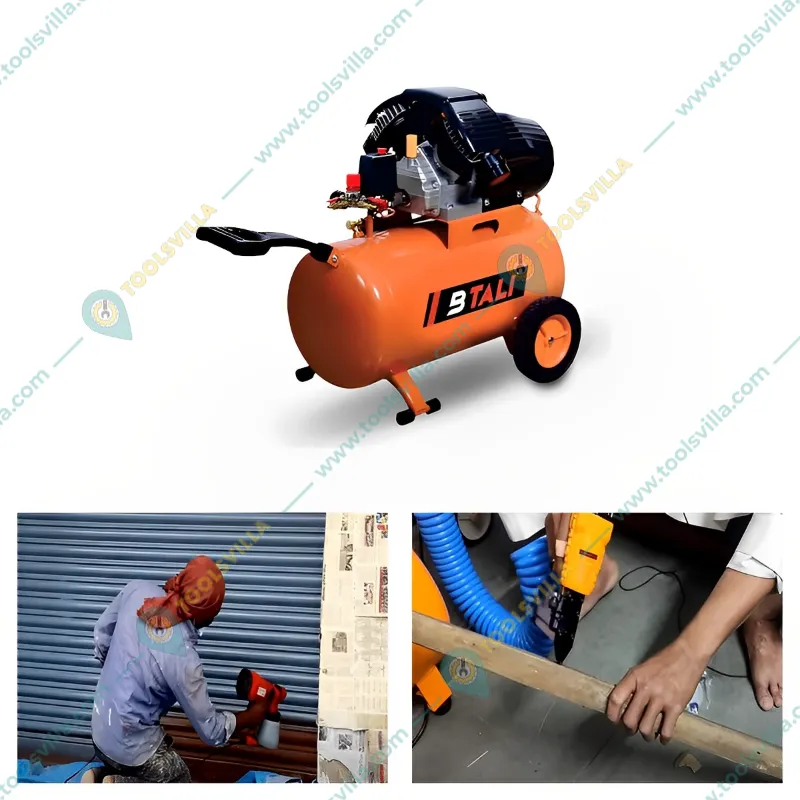 BTALI 50 Litres Air Compressor With 5 HP Motor, 115 psi Max. Pressure and 420 LPM (BT 50 T MAC)