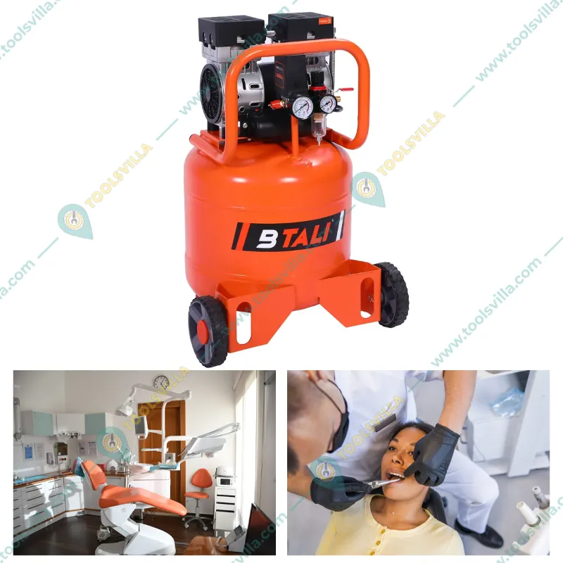Btali 40 Litres Dental Oil Free Air Compressor with 1.5 HP Motor, 8 Bar Max. Pressure (BT 40 RTOFAC)