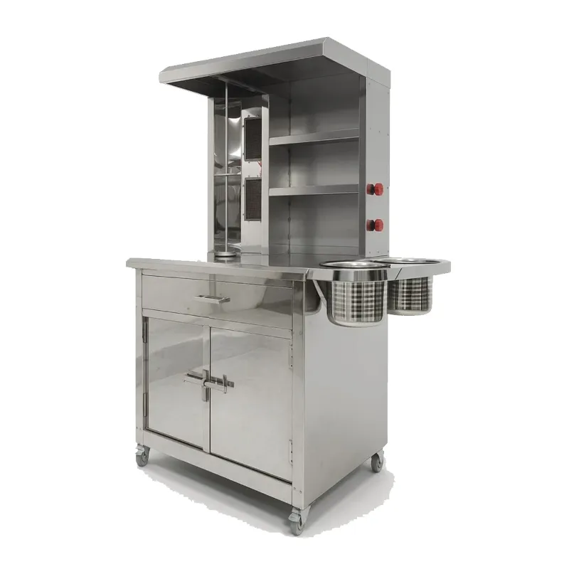 BAPA Shawarma Machine Cabinet Model, Vertical Rotisserie Grill with Enclosed Body