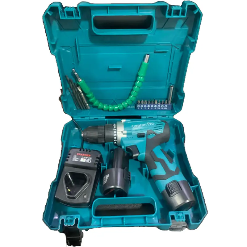 Camron Pro 10 mm 12V Cordless Drill with Variable Speed, R/F Function & Accessories, 1400 RPM (CP-CD-12Li)