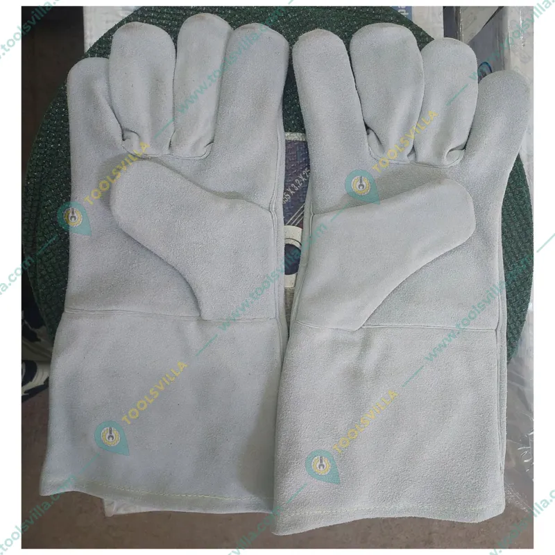 DSY Pack of 2 BC-Grade Split leather Welding Gloves 13 inch with leather patch at Palm