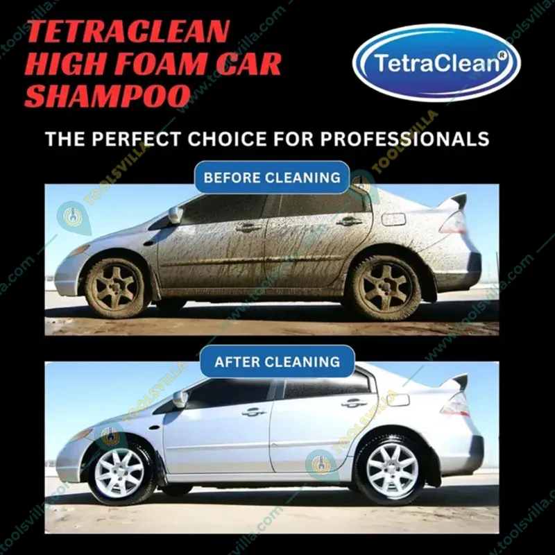 Tetra Clean 1 Liter Rose High Foam Car Shampoo, Car Washing Liquid