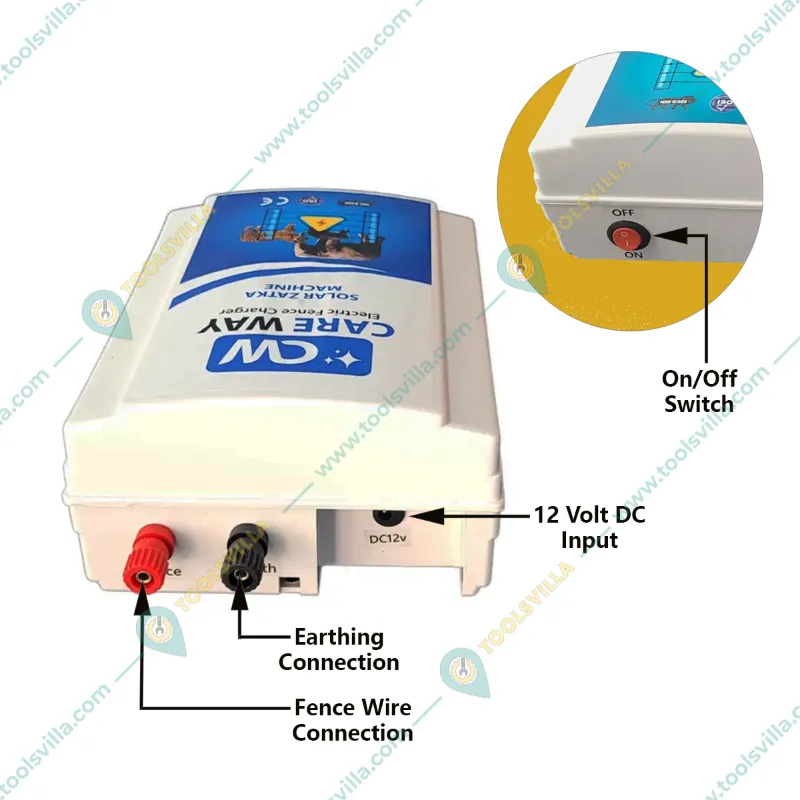 Careway 7 KV Solar Zatka Machine Fence Energizer Security Systems for 10 Acre Area