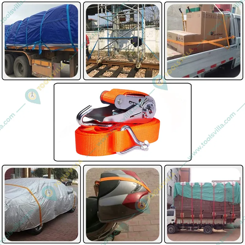 Heavy Duty 5 Ton 10 Meter 50 mm Polyester Ratchet Cargo Lashing Belt