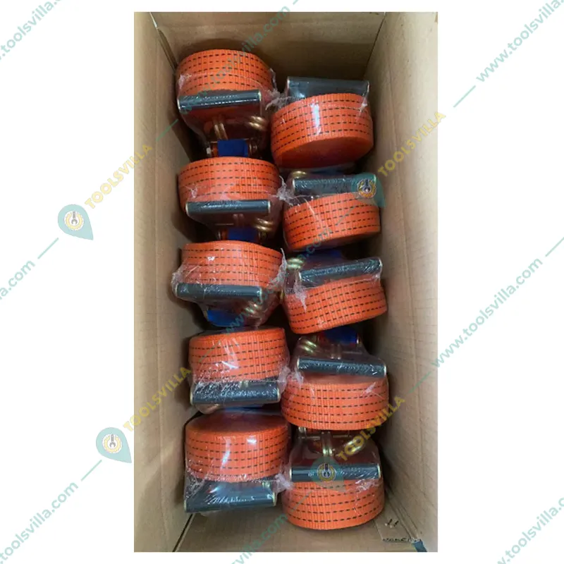 Heavy Duty 5 Ton 10 Meter 50 mm Polyester Ratchet Cargo Lashing Belt