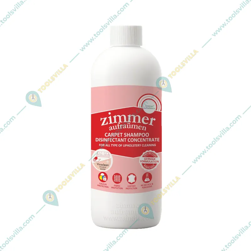 4 Pack of Zimmer Aufraumen (450ml x 4pcs) Carpet Shampoo Disinfectant Concentrate for All Type of Upholstery Cleaning