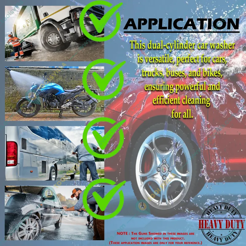 Everest 3 HP, 300 PSI Double Cylinder Car Washer Without Motor - Premium Model