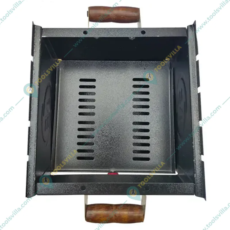 7.5x6.9 inch Cast Iron Charcoal Tray for NE GRILLS Premium Quality 8 inch Mini Charcoal BBQ Grill with 4 Skewers
