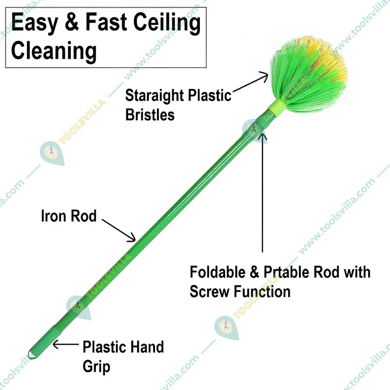 Gobhi Ceiling Broom With 1.5 meter Long Extendable Rod