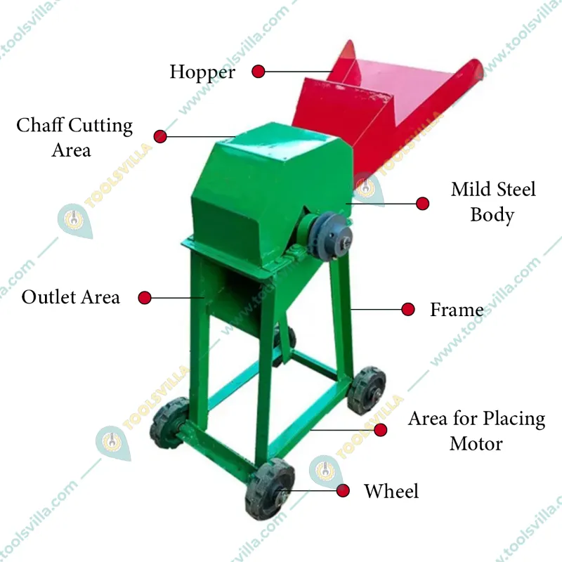 Heavy Duty Chaff Cutter/Grass Cutter Machine 300 to 500 Kg per Hour, Without Motor