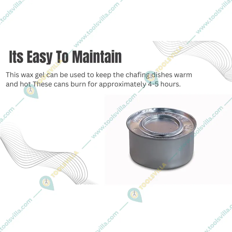 Malabar Food Warming Wax/Fuel for Chafing Dish Buffets, Wick Candle Burners (Pack of 6)