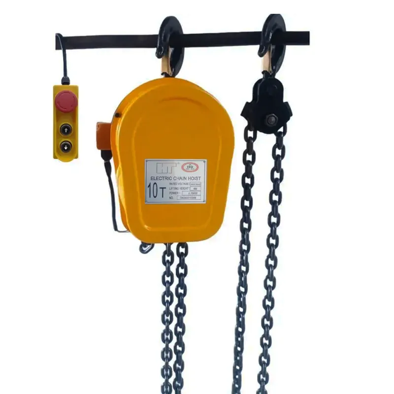 HT 10 Ton 3 Phase Electric Chain Hoist With 0.75 KW Motor, 10 mm Dia & 6 Meter Standard Lifting Height