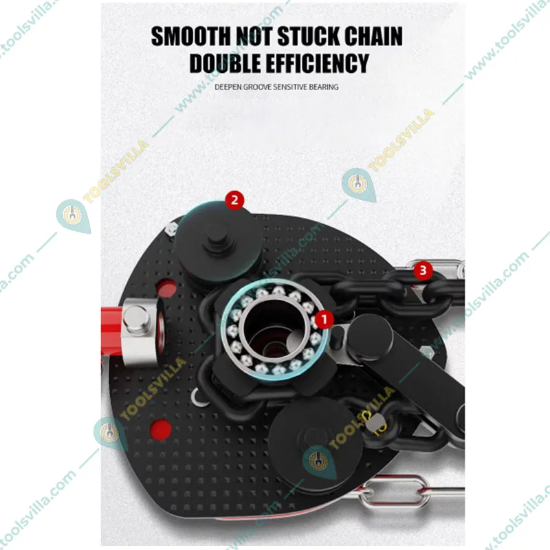 Hoipro 1 Ton Alloy Steel Chain Pulley Block With 6 Meter x 6 mm Dia Load Chain-6 Meter Standard Lift (Single Fall)