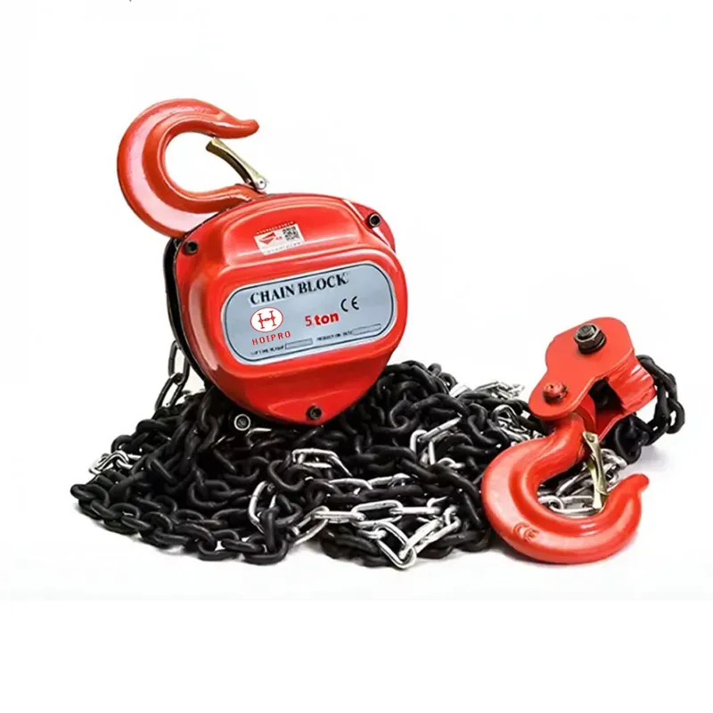 Hoipro 5 Ton Alloy Steel Chain Pulley Block With 6 Meter x 10 mm Dia Load Chain-3 Meter Standard Lift (Double Fall)