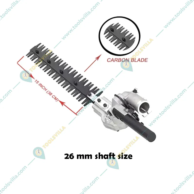 Heavy Duty Chainsaw Attachment and Hedge Trimmer Attachment with Round Tiller Combo for Brush cutter Machine(Size-26 mm shaft )