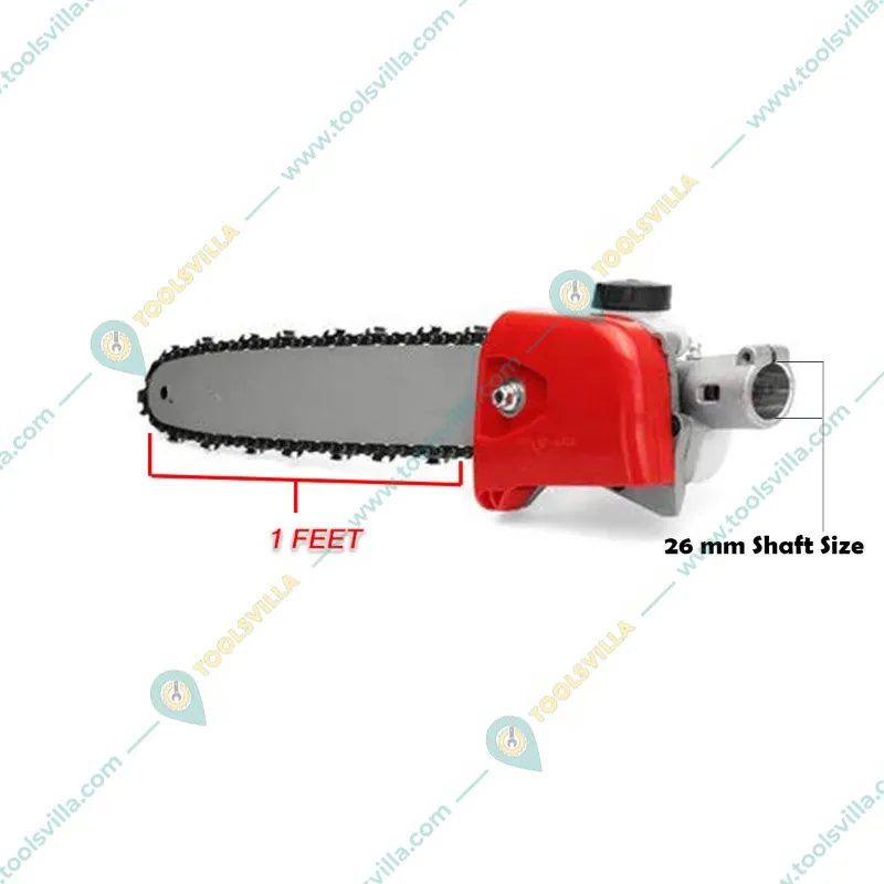 Heavy Duty Chainsaw Attachment and Hedge Trimmer Attachment with Round Tiller Combo for Brush cutter Machine(Size-26 mm shaft )